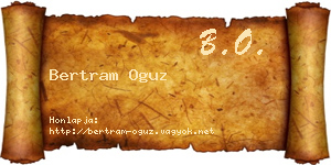 Bertram Oguz névjegykártya